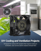 DEWENWILS 2 Pack 120V AC Fan, Waterproof Exhaust Fan 120mm, 18W 2850RPM 90CFM - Image 7