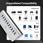 Powered USB Hub, intpw 10 Port USB 3.1 Hub - Image 6