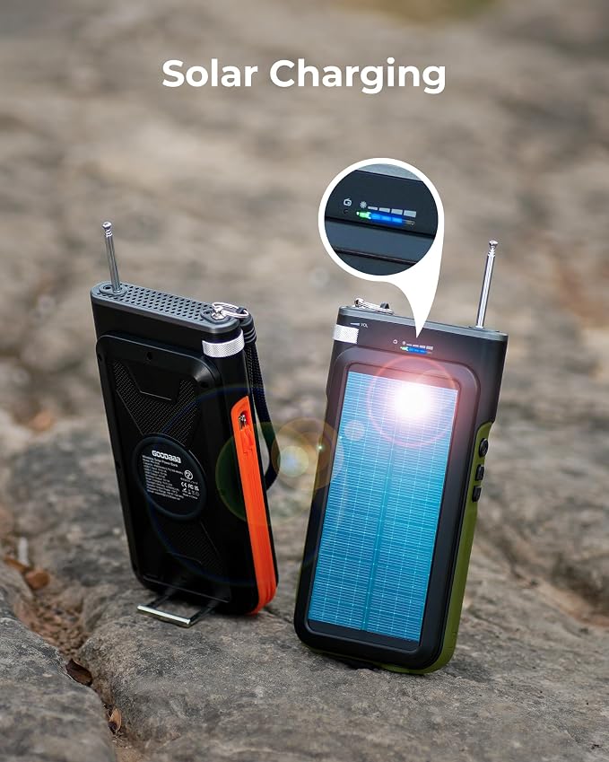 GOODaaa Solar Power Bank, 45800mAh Wireless Portable Charger Built-in Cables - Image 6
