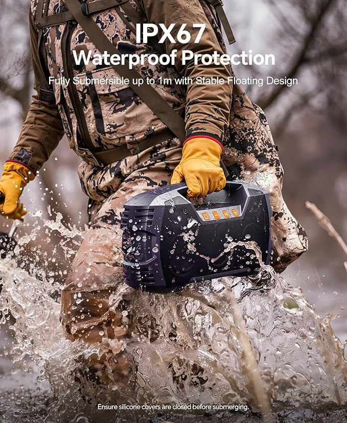 IPX7 Waterproof Outdoor Bluetooth Speaker, 32H Playtime, Floating Design - Image 3