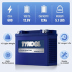 TYKOOL YTX20L-BS/YTX20HL/YB16CL-B High Performance LiFePO4 Lithium Motorcycle - Image 3
