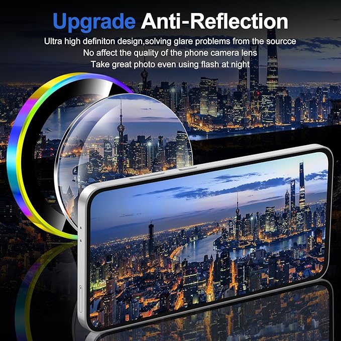 for Samsung Galaxy S24 FE Camera Lens Protector, Individual Metal Ring Tempered - Image 4
