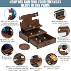 Wood Phone Docking Station for up to 3 Phones - Image 2