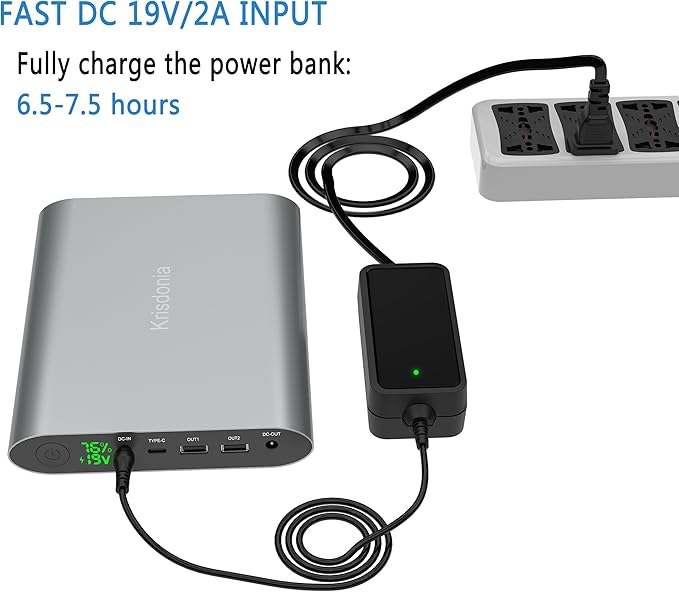 Krisdonia Portable Laptop Charger 185Wh/50000mAh Laptop Power Bank External - Image 6