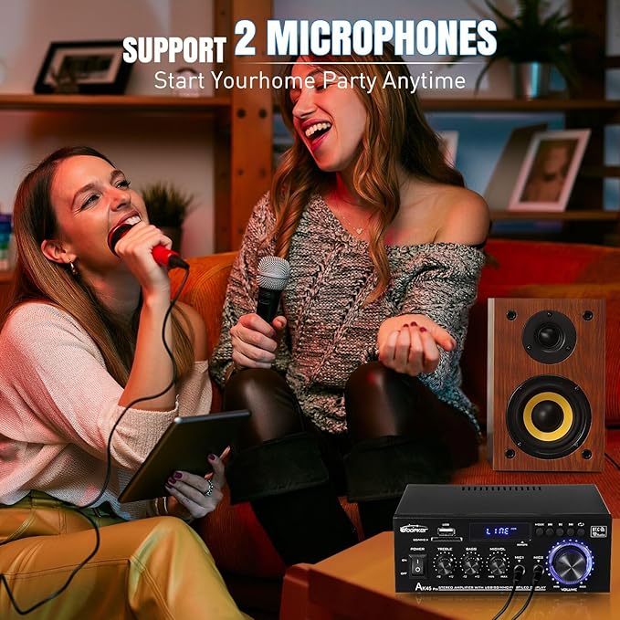 WOOPKER AK45 Pro Amplifier Home Audio Stereo Receivers - Image 6