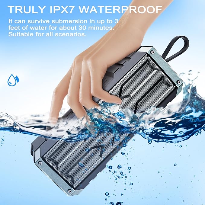 comiso Bluetooth Speaker, 5.3 Rugged Portable Speaker - Image 5