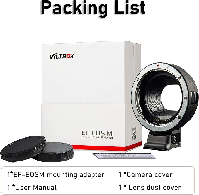 VILTROX EF-EOS M Mount Camera Adapter, Autofocus Lens Converter Ring, EF-M Lens - Image 7