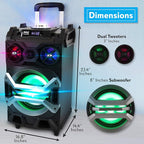 Pyle 500 Watt Portable BT Connectivity Karaoke Speaker System - Image 2