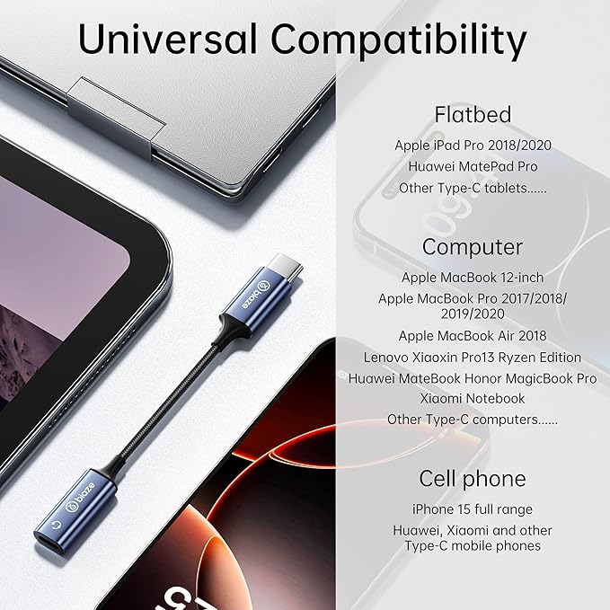 USB C to Lightning Audio Adapter, USB Type C Male to Lightning Female Headphone - Image 4