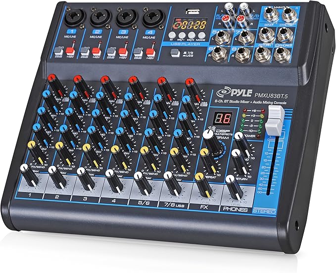 Pyle 8 Channel Bluetooth Studio Mixer by PyleUSA