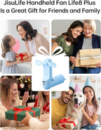 JISULIFE Handheld Fan with 4500 mAh Powerbank Max 37 Hours Runtime, Pocket - Image 8