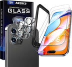 2 pack Full 9H+ Military Grade Glass Screen Protector by ARERCO