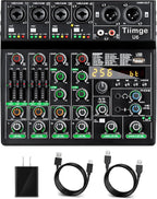 Professional 6-Channel Audio Mixer by Tiimge