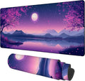 Gaming Desk Pad Large Extra Length Starry Sky Full Moon Mouse Pad Keyboard by Unknown