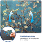 Almond Blossoms Van Gogh Mouse Pad, Oil Painting Flowers Mouse Mat, Square - Image 6