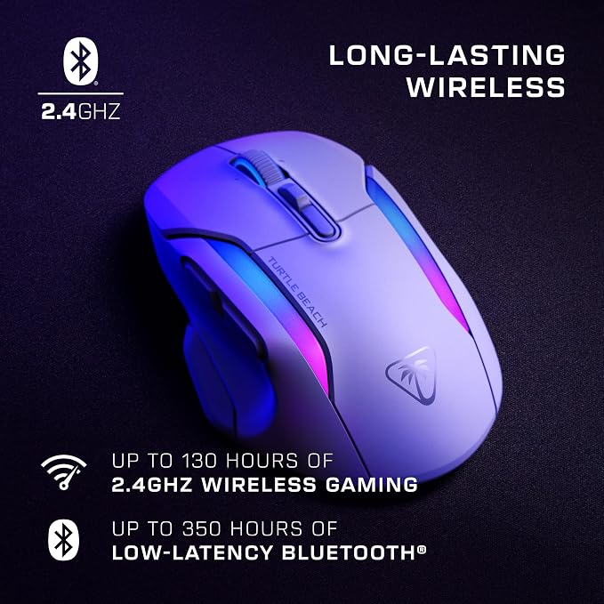 Turtle Beach Kone II Air – Wireless Ergonomic RGB Gaming Mouse, 350-Hr Battery - Image 4