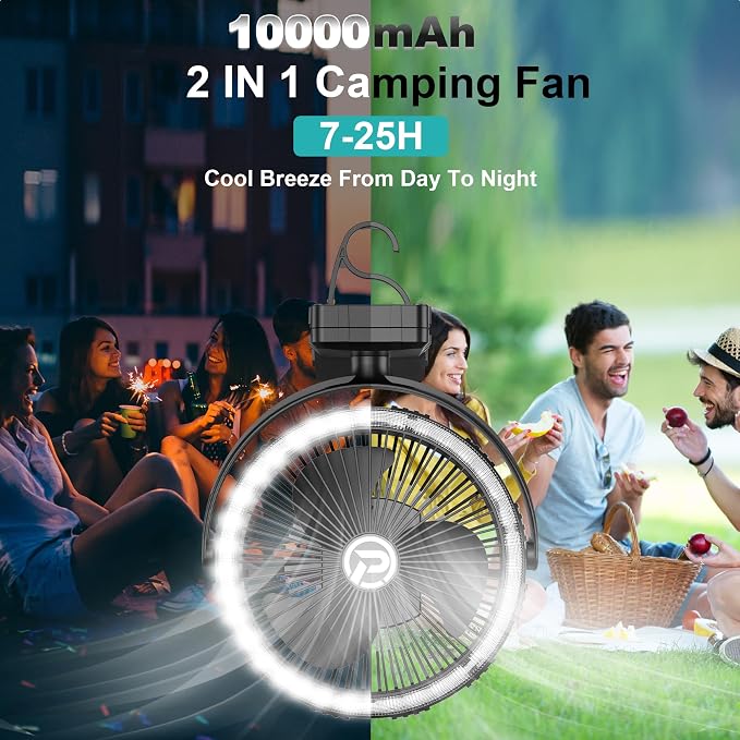 8-Inch Portable Camping Fan - Image 2