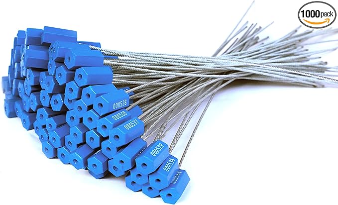 1000 Blue Steel Cable Seals by LeadSeals