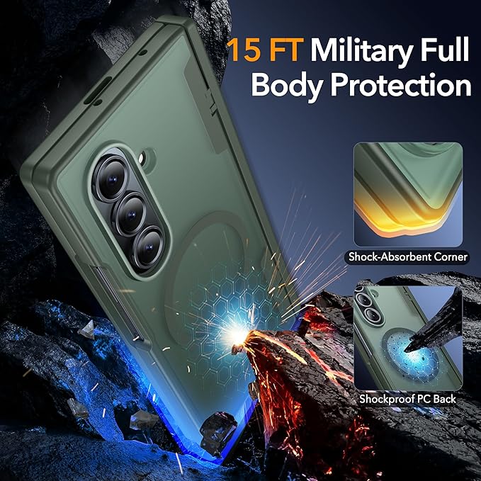 Oneagle Magnetic for Samsung Galaxy Z Fold 7 Case Built in Screen Protector - Image 5
