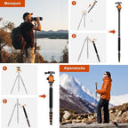 80/85 inches Heavy Duty Tripod for Camera and Phone, DSLR Binoculars Spotting - Image 7