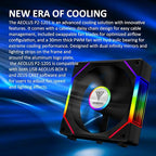 GAMDIAS 120mm ARGB PWM Case Fan, 2 Blades in 1 Fan Pack, Sync - Image 2