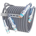 USB C to USB C Cable10ft, 240W 2-Pack Braided 180°Rotating Type C Charging by PINGXIN