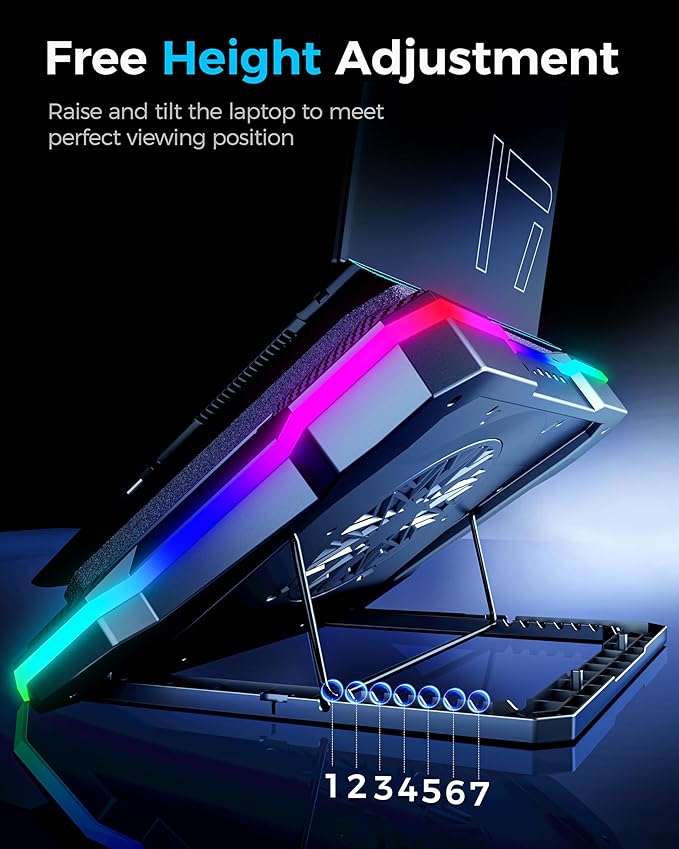 AICHESON Gaming Turbofan Laptop Cooling Pad - Image 5