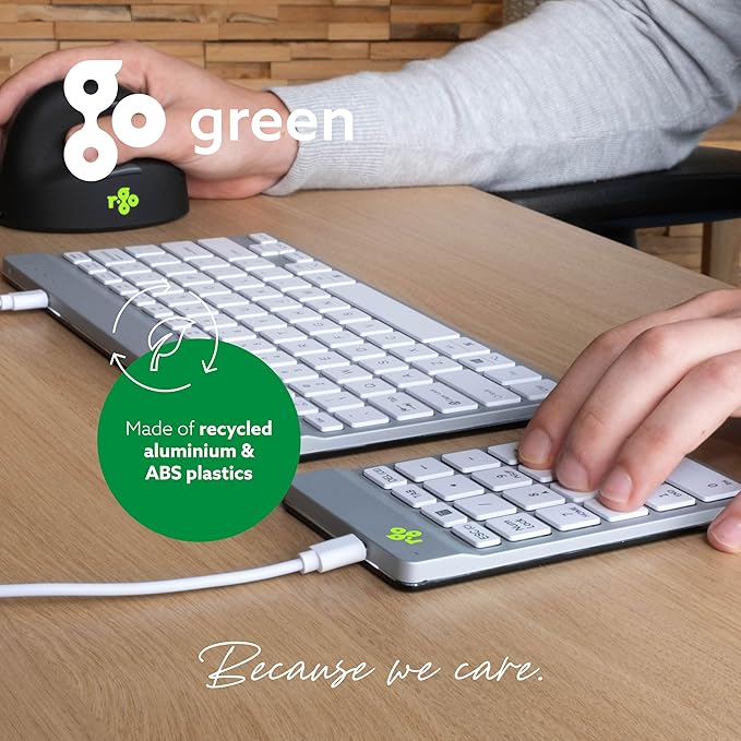 R-Go Number Pad Keyboard, USB-C/A Wired, Mini Numeric Keypad - Image 7