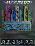 SABLUTE Ergonomic Wireless Keyboard and Mouse Combo - Image 3