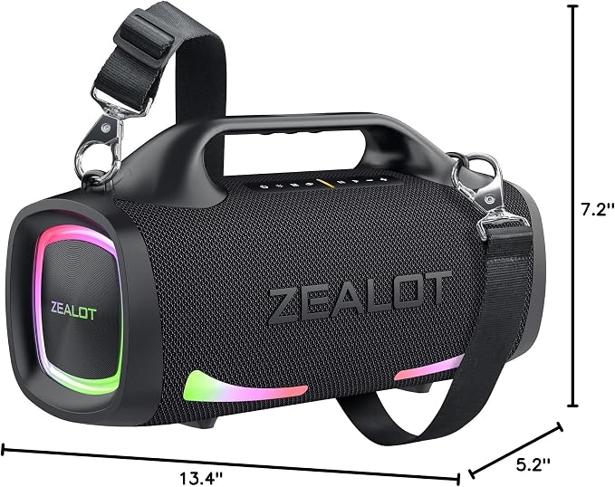 ZEALOT Bluetooth Speaker, 110W Peak Booming Sound Speakers Wireless, Dual - Image 6