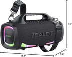 ZEALOT Bluetooth Speaker, 110W Peak Booming Sound Speakers Wireless, Dual - Image 6