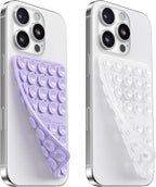 2PCS Silicone Suction Cup Phone Case Mount Double Sided, Hands-Free Phone by KlearlookMaximizedClarity