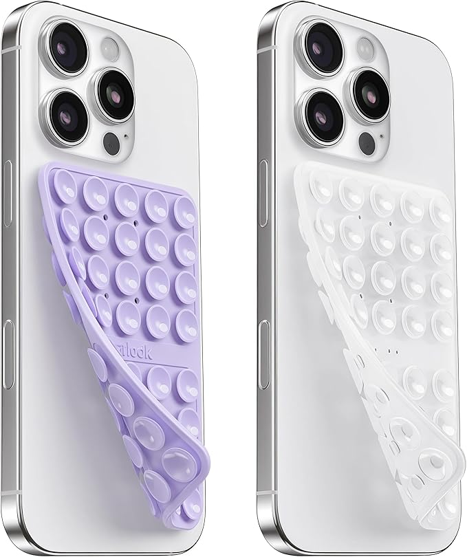 2PCS Silicone Suction Cup Phone Case Mount Double Sided, Hands-Free Phone by KlearlookMaximizedClarity