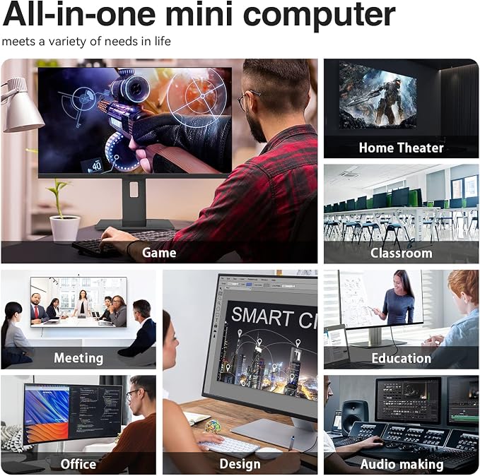 TRIGKEY Mini PC Ryzen 5 5500U 16GB DDR4 500GB M.2 NVME SSD, S5 Mini Desktop - Image 5