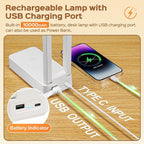 Small Desk Lamp, 10000mAh Battery Operated Lamp, 3 Colors+Dimmable Desk Light - Image 4
