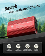 BESTEK Power Inverter DC 12V to AC 110V - 300W Car Plug Adapter Outlet - Car - Image 8