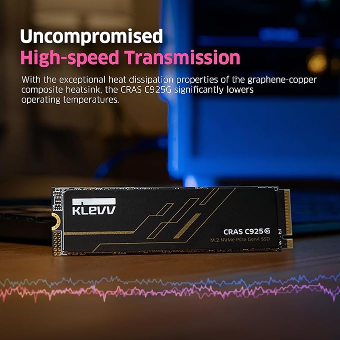 KLEVV CRAS C925G 500GB M.2 2280 NVMe PCIe Gen4x4 Internal Gaming SSD - Image 4