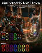 Wireless TWS Portable Bluetooth Speaker, Beat-Driven Lights, 120dB Loud Stereo - Image 3