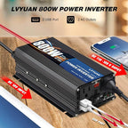 LVYUAN 800 Watt Pure Sine Wave Power Inverter 12V to 110V120V DC to AC Converter - Image 4