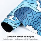 Extended Gaming Mouse Pad, Japanese Blue White Wave Mousepad, XL Large Mouse - Image 6