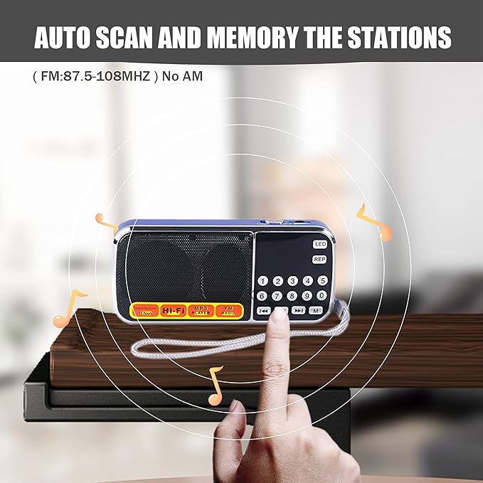 LETING Portable Mini USB FM Radio Speaker Music Player TF Card - Image 4