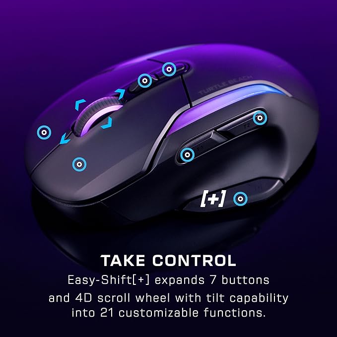 Turtle Beach Kone II Air – Wireless Ergonomic RGB Gaming Mouse, 350-Hr Battery - Image 2
