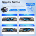 Mirror Dual Dash Camera with Voice Control, 4K+2.5K 10" Rear View Mirror Camera - Image 9