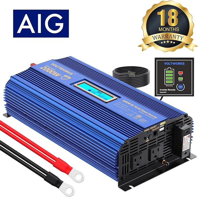Power Inverter 2000w DC 12V to AC 120V ETL UL458 Compatible - Image 2