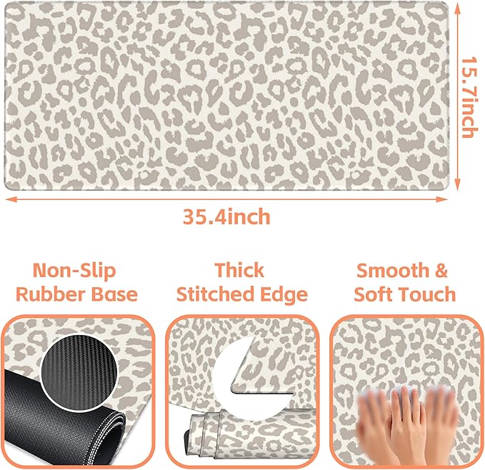 Mouse Pad Large Leopard Print Non-Slip Gaming Desk Mat - Image 3