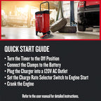 CRAFTSMAN Wheeled Manual 6A Car Battery Charger and 175A Engine Starter - Image 4