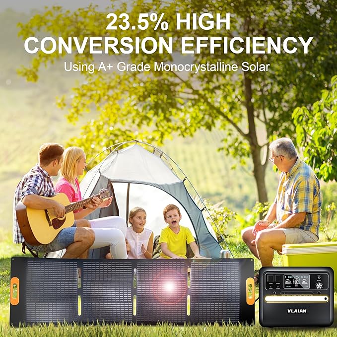 200W Portable Solar Panel for Power Station Generator, 200 Watt Foldable Solar - Image 2