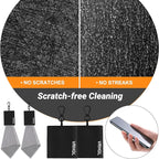 2-Sided Glasses Cleaner & Polishing Cloths, Portable Glasses Cleaning Kit - Image 6