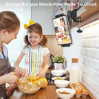 iPad Under Cabinet Mount, Kitchen Tablet Mount Holder, iPad Desk Mount w/Clamp - Image 3