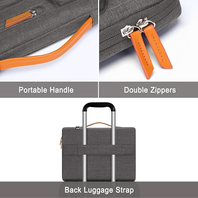 MOSISO 360 Protective Laptop Shoulder Bag, 17-17.3 inch Computer Bag Compatible - Image 4